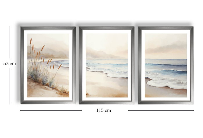Wallity Conjunto de 3 Pinturas Decorativas Multicolor en MDF con Marco Wallity Conjunto de 3 Pinturas Decorativas Multicolor en MDF con Marco
